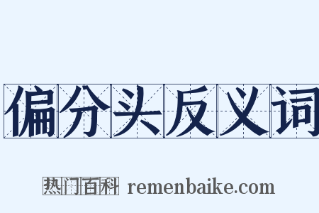 偏分头反义词是什么意思的图片